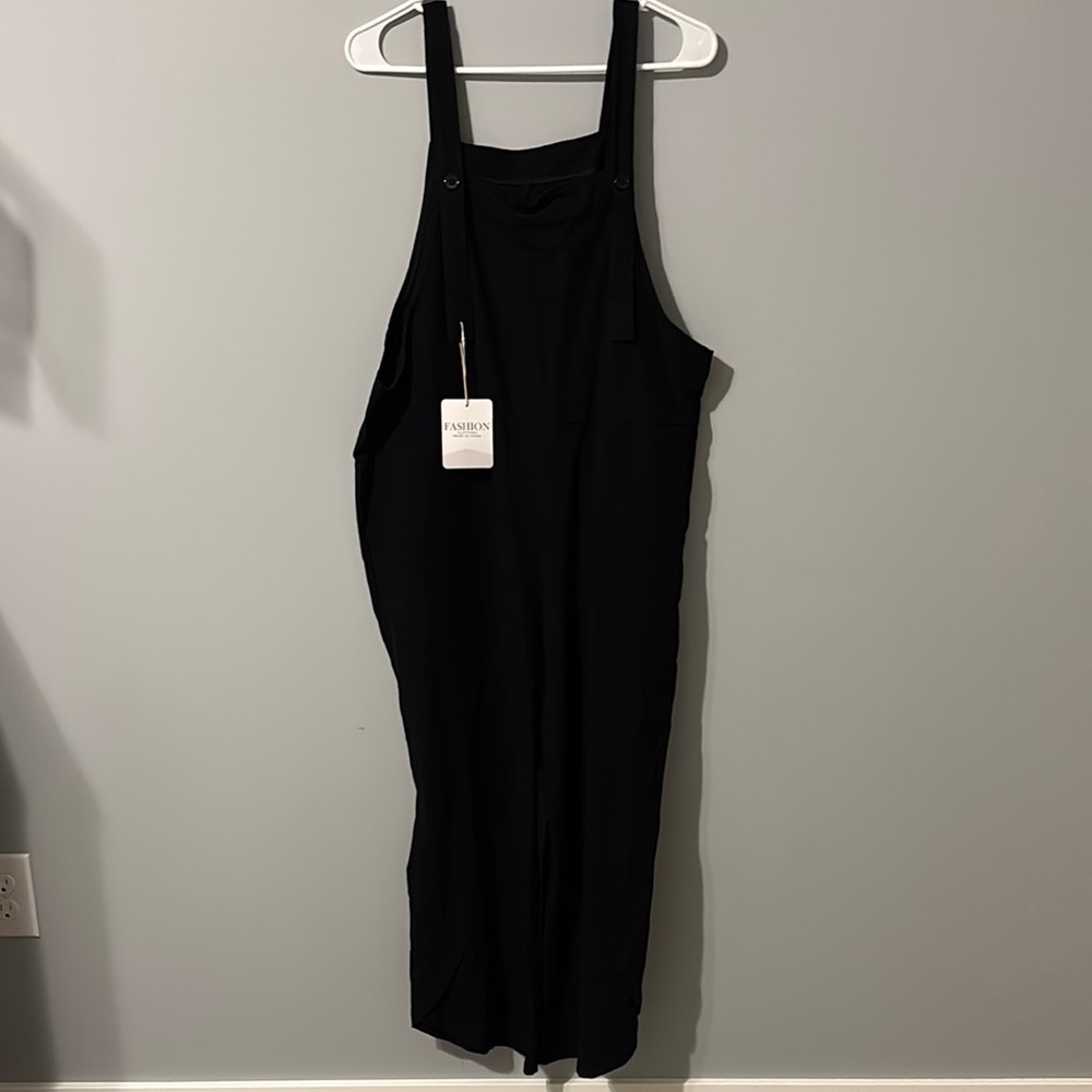 Casual Black Overalls